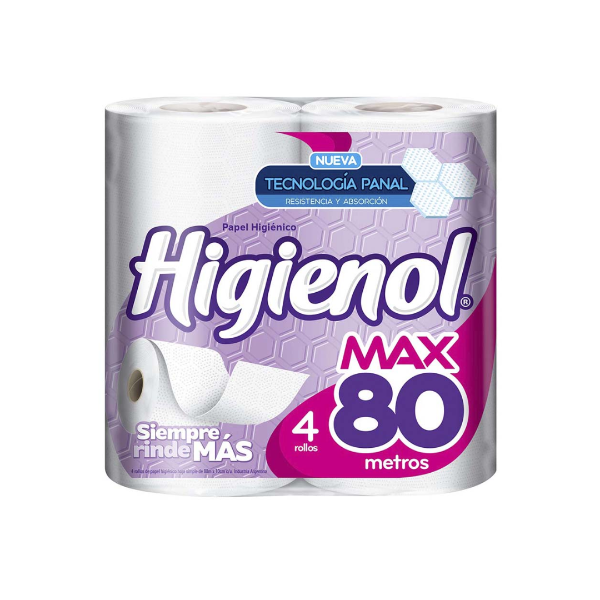 Producto - PAPEL HIGIÉNICO MAX 4x80m - HIGIENOL