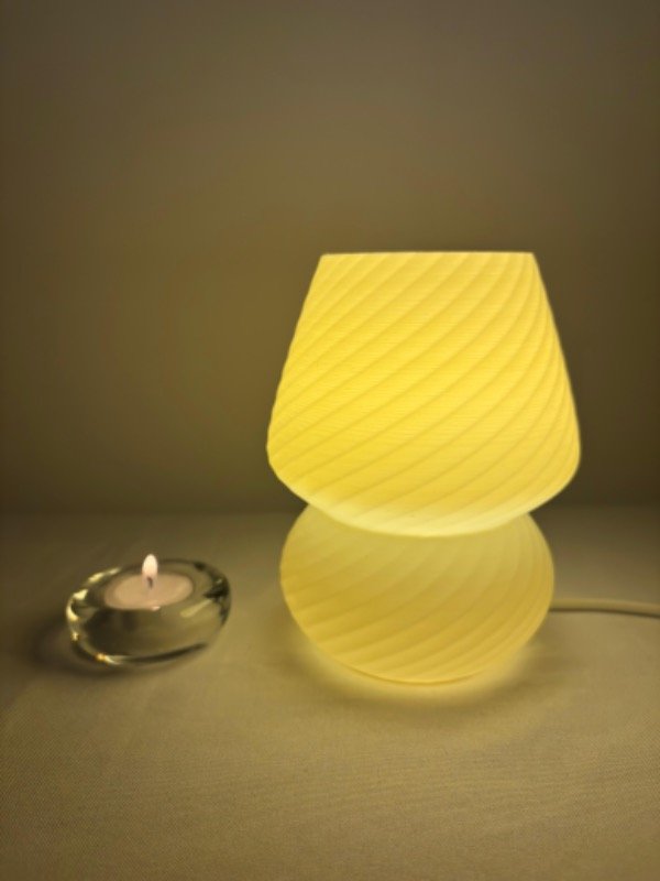 Producto - Lámpara fungi marfil impresión 3 D