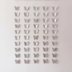 Producto - GUIRNALDA COLGANTE DE MARIPOSAS "METALLIC 3D" PLATA