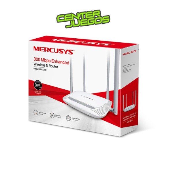 Producto - ROUTER WIFI MERCUSYS MW325R V2 2.4 GHZ 4 ANTENAS EXTERNAS 4 MODOS EN 1