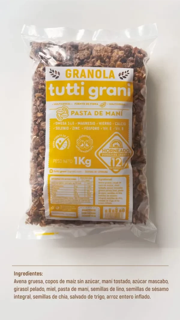 Producto - Granola Tutti Grani sabor pasta de maní x 1 KG. - 0