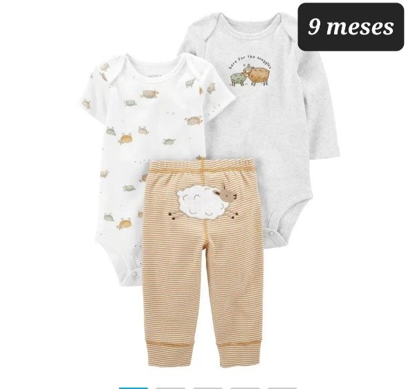 Producto - Trio Carters 2 body pantalon 9 meses oveja