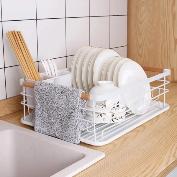 Producto - Escurridor de Platos Metálico Blanco