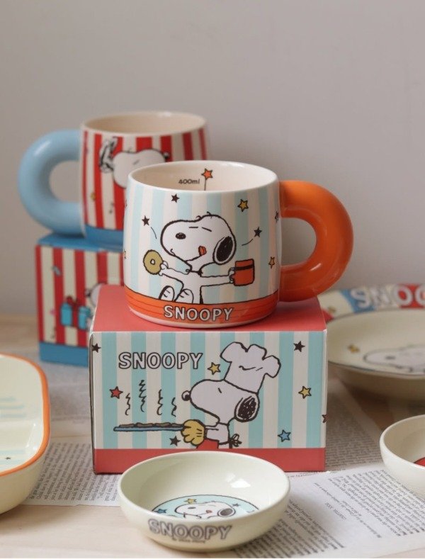 Producto - Tazón Snoopy rayitas celestes 400ml