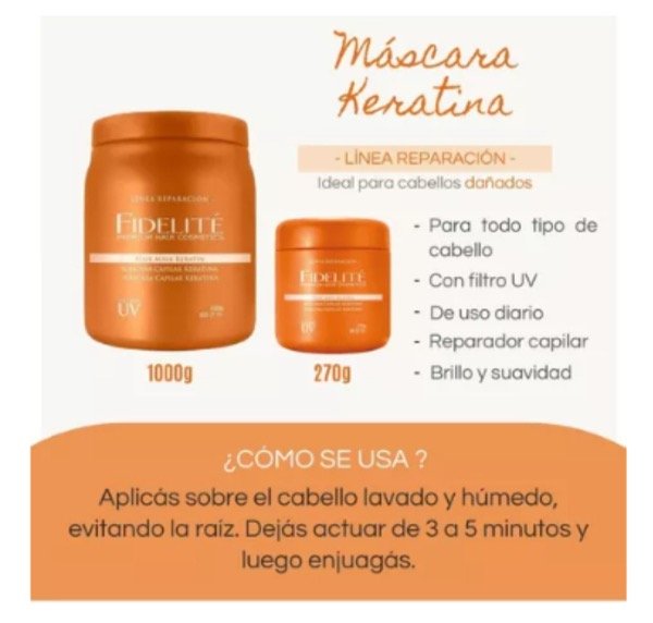 Producto - MÁSCARA CAPILAR KERATINA 270g