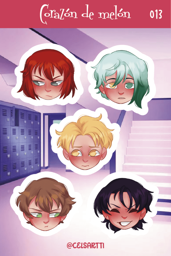 Producto - Corazón de Melón - Planchita de Stickers