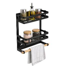Producto - Estante Magnético Metálico Especiero Organizador negro