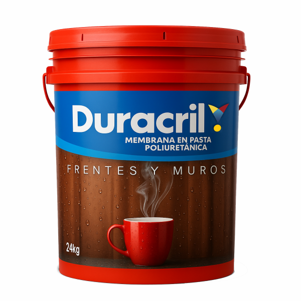 Producto - Membrana En Pasta Poliuretánica Frentes Y Muros Duracril 24 kg