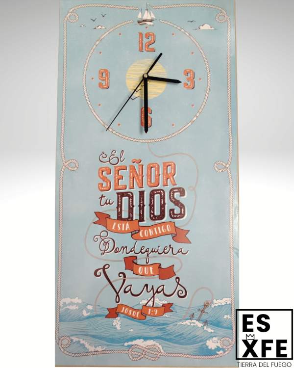 Producto - Reloj grande 50x25  "El Señor tu Dios"