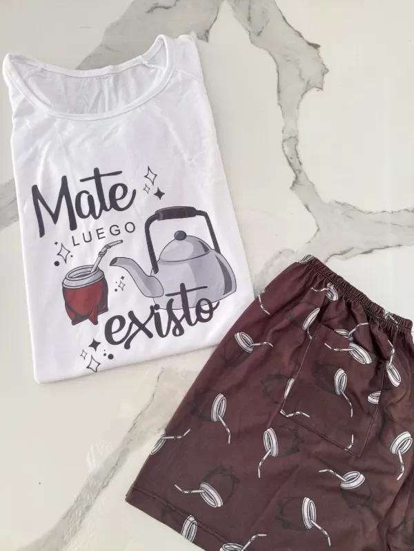 Producto - PIJAMA MATE LUEGO EXISTO [CORTO]