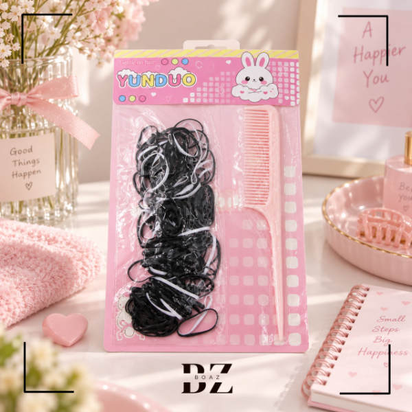 Producto - TERMINAL TRENZA Y PEINE X CARD NEGRO Y BLA Y NEGRO - 2142-1 - 0