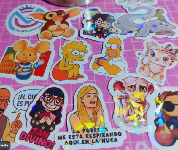 Producto - Stickers/tarjetas holográficos. (Plancha A4) - 4