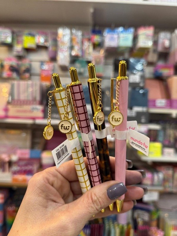 Producto - Boligrafo FW Minimal retráctil con dije colgante