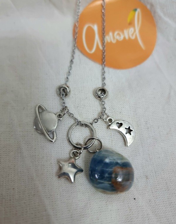 Producto - Collar de Onix Cielo y dijes