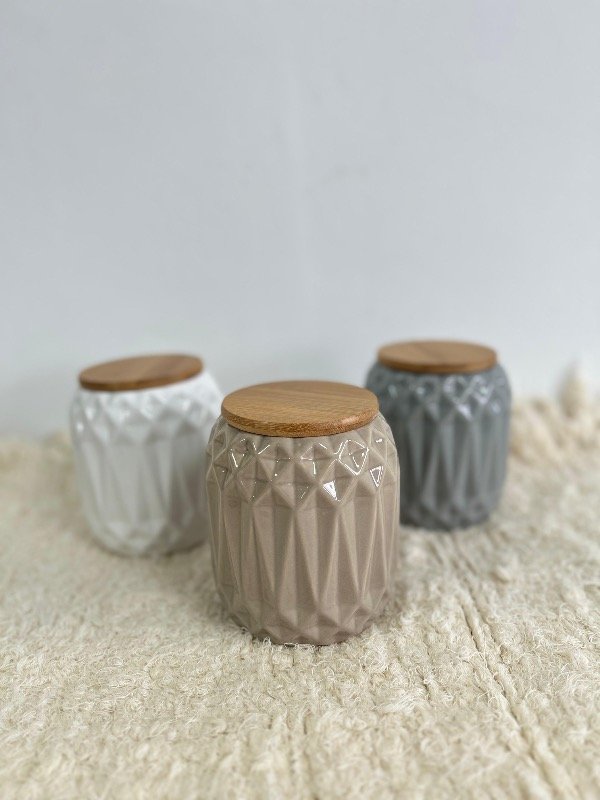 Producto - SET frasco hermetico ceramica LÍNEA DECO