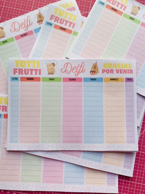 Producto - TUTTI FRUTI PERSONALIZAD
