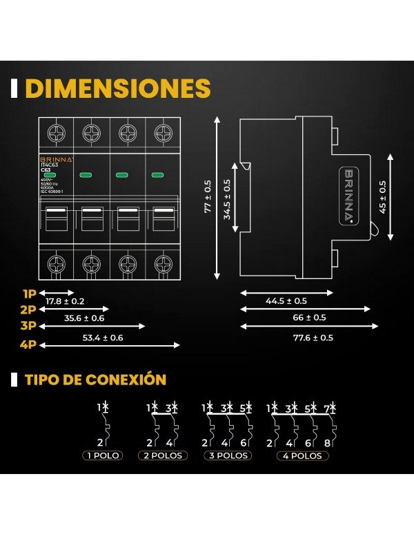 Producto - LLAVE TERMICA TRIPOLAR BRINNA 40A 6KA - 3