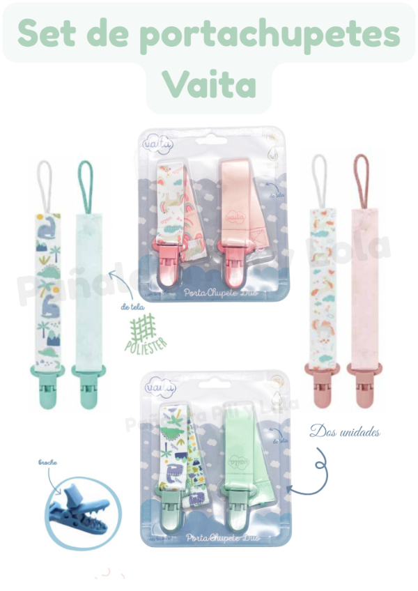 Producto - Set de portachupetes Vaita