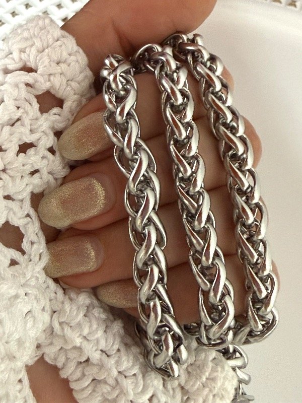 Producto - C426 Cadena espiga gruesa N8 70 cm acero quirúrgico