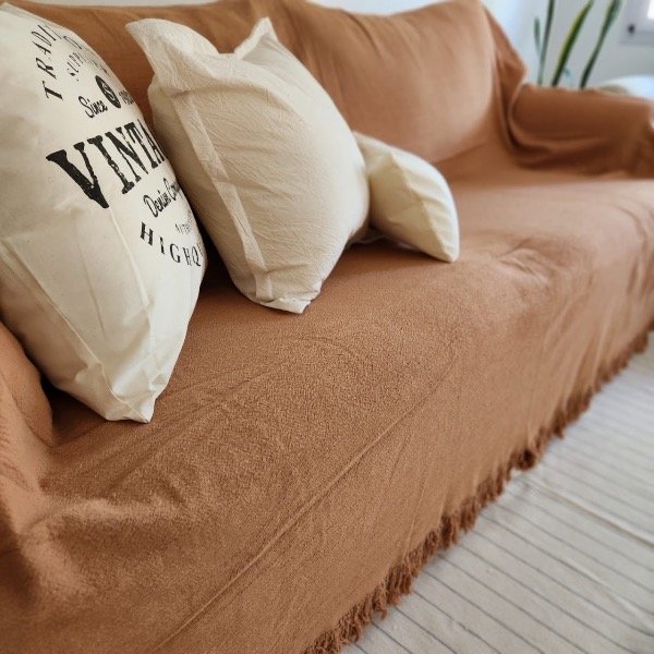 Producto - CUBRECAMA/ SILLON DE ALGODON CON FLECOS