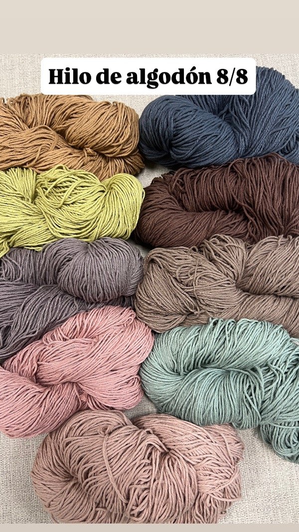 Producto - Hilo de algodón 8/8 madeja 150 grs aprox