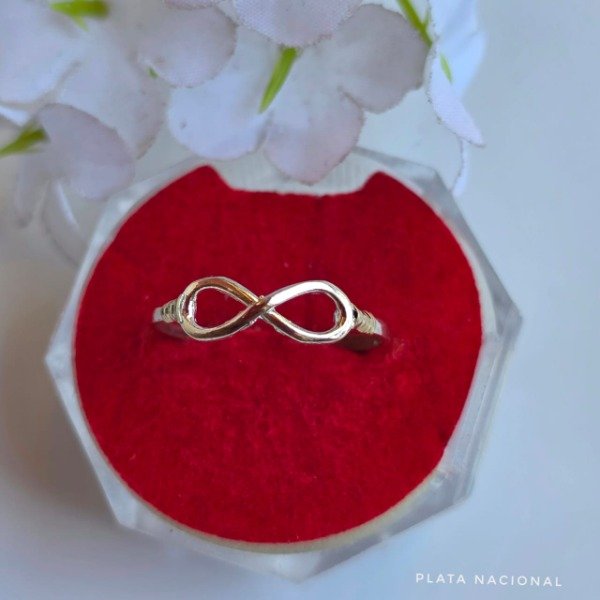 Producto - Anillo plata 925 nacional con aplique infinito chico