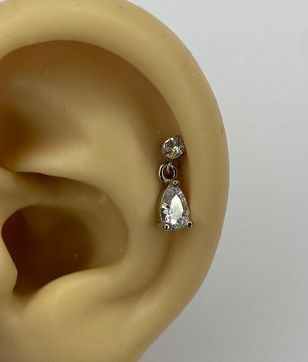 Producto - Labret rosca interna con colgante plateado