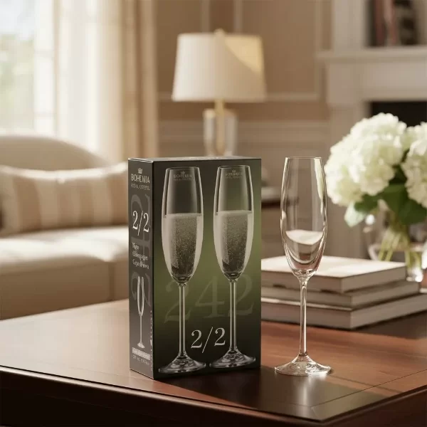 Producto - Set Caja X 2 Copas Champagne de Cristal Bohemia