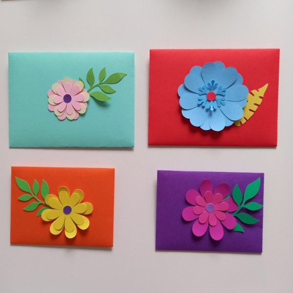 Producto - Sobres con Flores x4 unidades