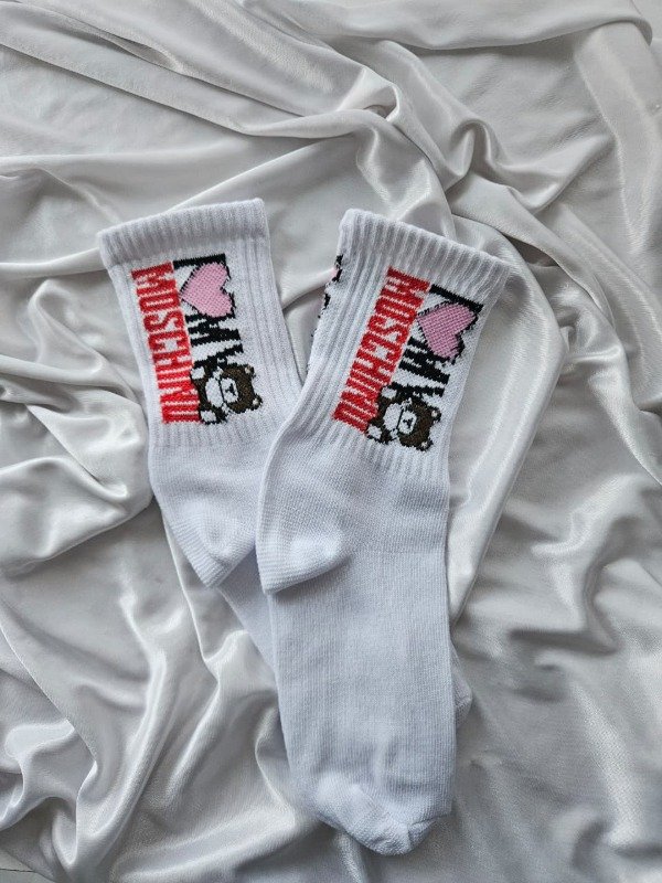 Producto - MEDIAS BLANCAS MOSCHINO (A29 M)