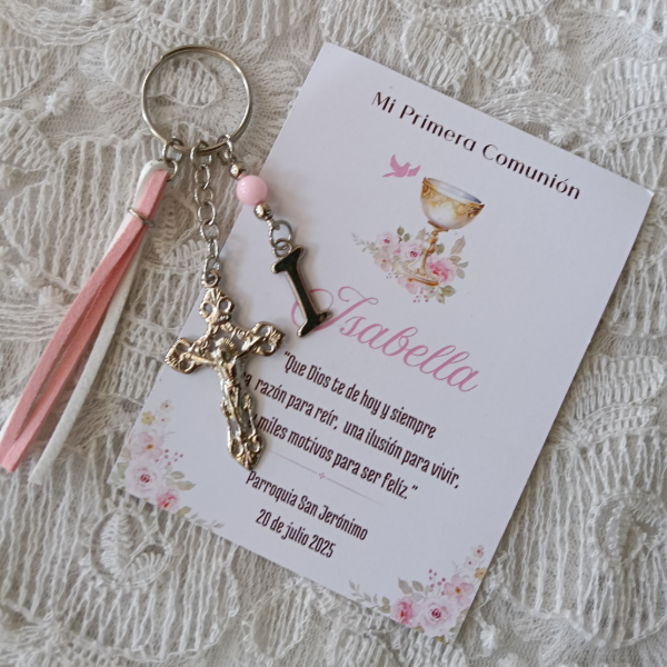 Producto - Llavero Crucifijo mas inicial