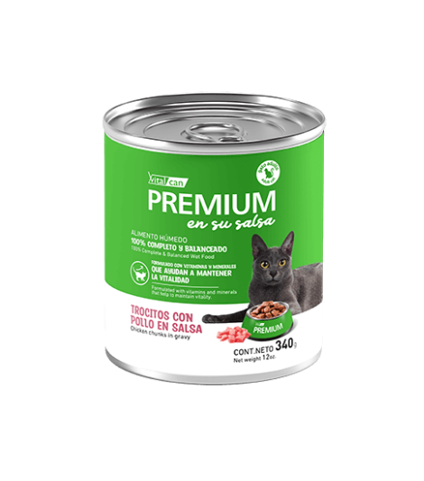 Producto - Alimento Húmedo Vitalcan Premium Gato Adulto Pollo en Salsa Lata x 340gr