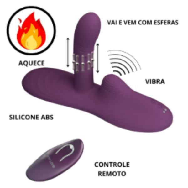 Producto - Vibrador Pretty Love Luka Love Pad con Vaivén y Calor 42 grados (Recargable) - 2