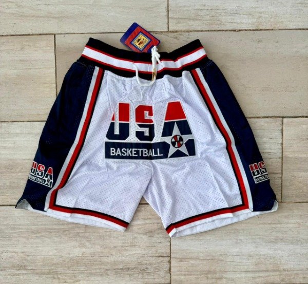 Producto - Short NBA Estados Unidos EE UU Blanco con detalles azules