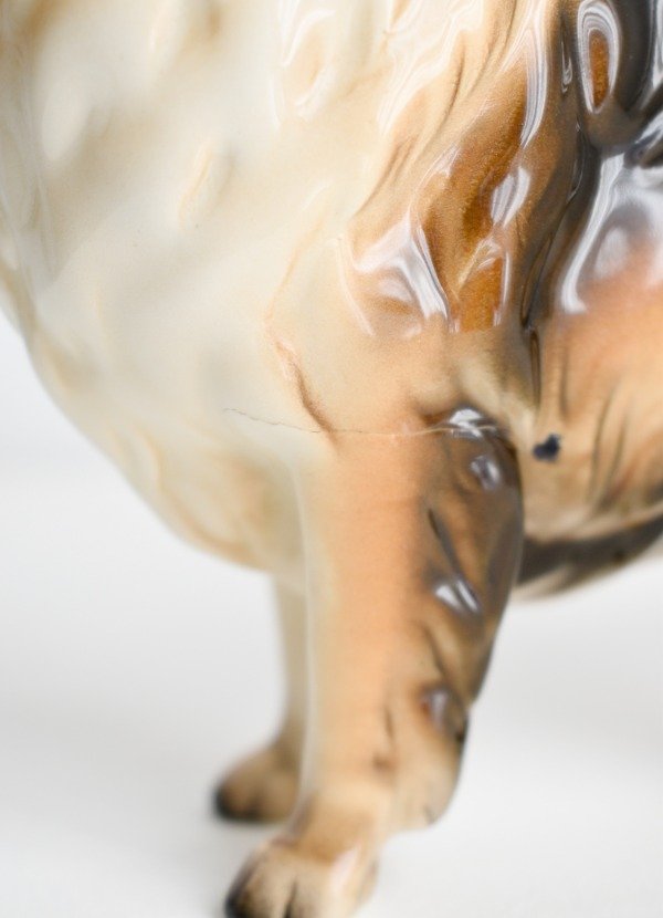 Producto - Perrito figura Collie de cerámica - Japón - 4