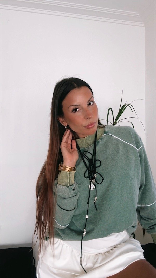Producto - Buzo verde lavado art.10.062