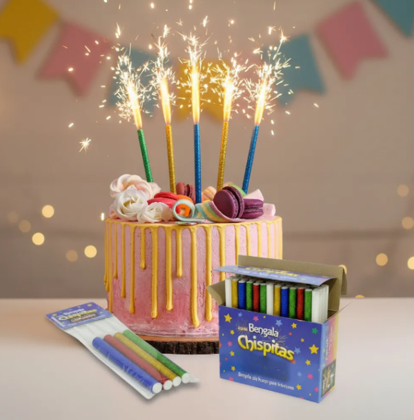 Producto - Bengala gibreada con chispitas x1u