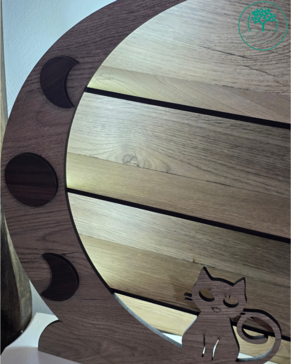 Producto - Repisa Led Madera Gatito y Luna - 3