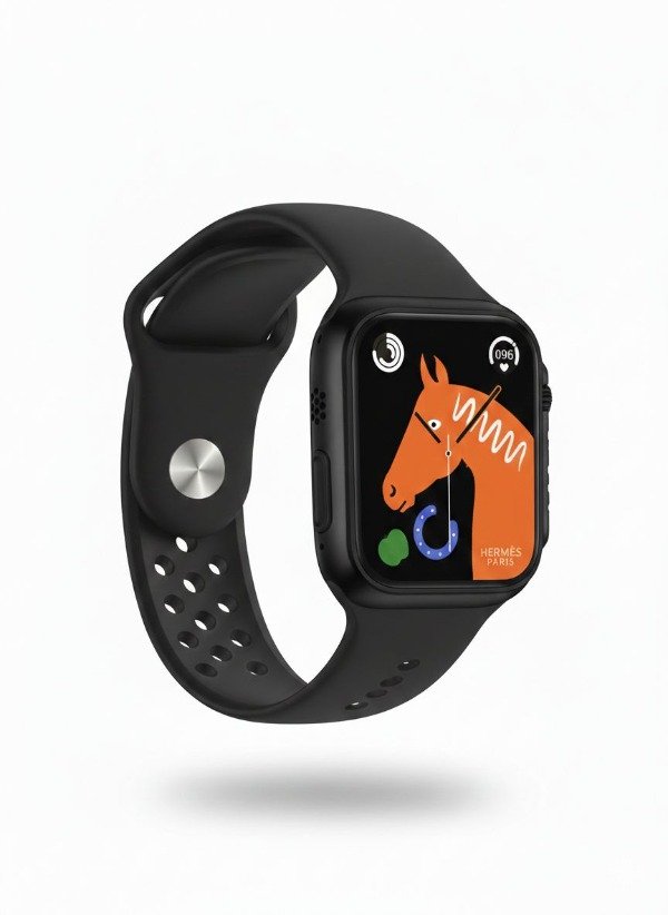 Producto - Smart Watch Sw12 Reloj Inteligente Deportivo 1,44 Azul Mesh Negro