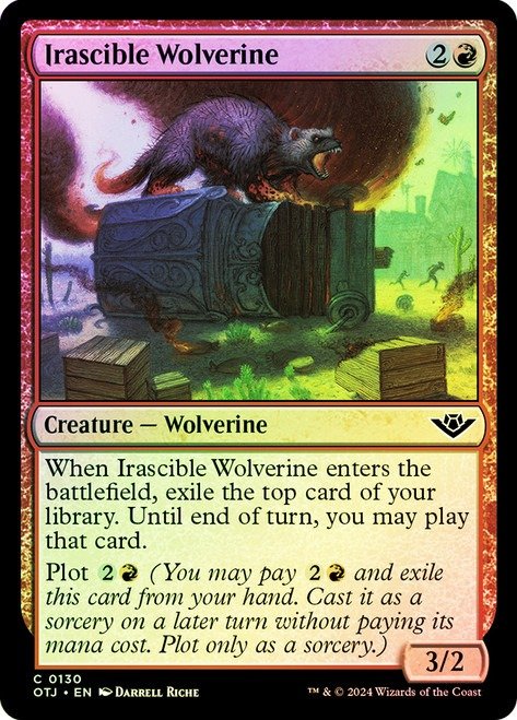 Producto - Irascible Wolverine Foil  Outlaws of Thunder Junction