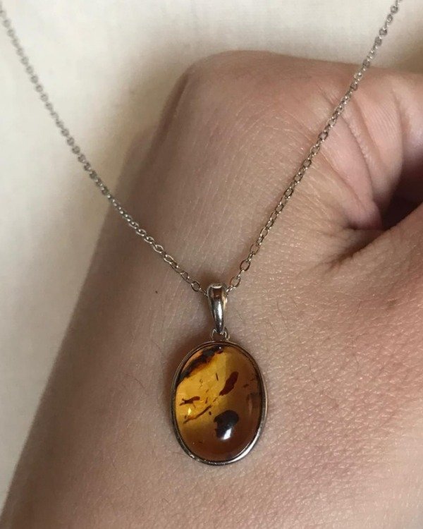 Producto - DIJE ÁMBAR BALTICO PLATA 925