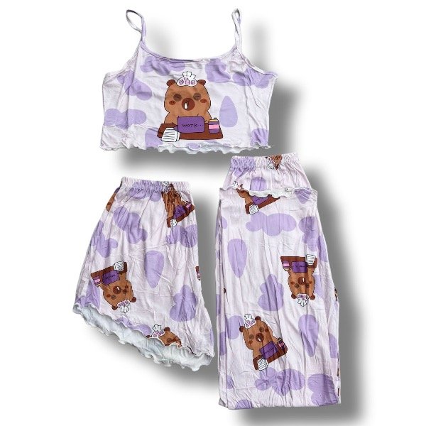 Producto - Pijama 3 piezas Capibara - Adultos