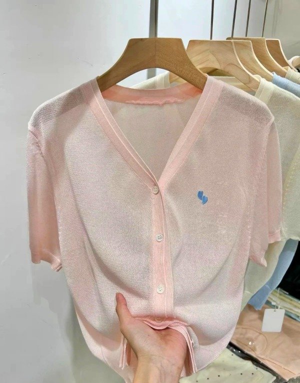 Producto - Top de hilo Corazones (rosa) - 4