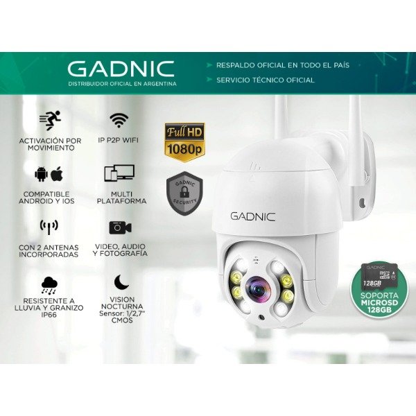 Producto - Camara IP wifi exterior Full HD 1080p -3mp -25fps -360grad -graba MicroSD