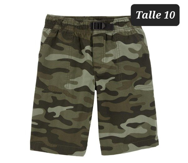 Bermuda gabardina Carters talle 10 camuflada