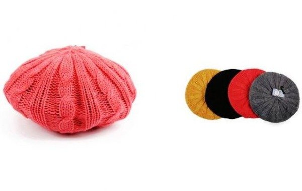 Producto - BOINA DAMA LANA TRENZADA 25CM X UNIDAD COLORES SURTIDOS