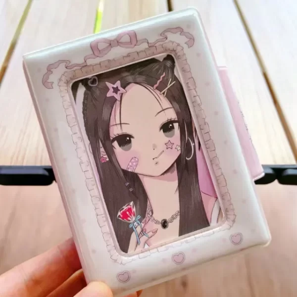 Producto - Mini binder rosa con moño y corazon+