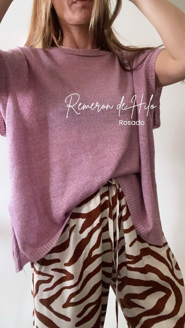 Producto - Remeron de hilo Rosado