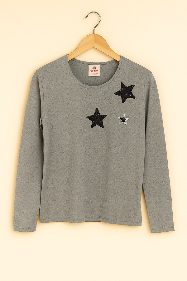 Producto - Remera Lanilla con Apliques