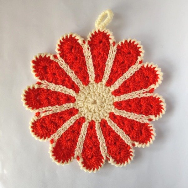 Producto - Agarradera cocina flor tejida crochet